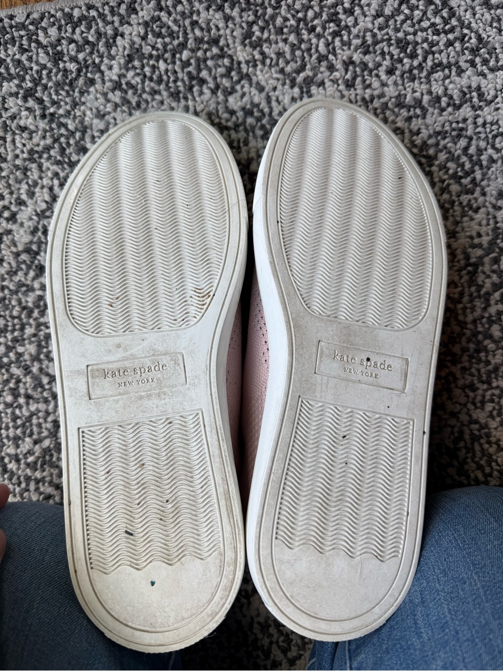 Kate Spade Ainslee Blush Pink Knit Sneakers - Picture 3 of 6
